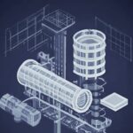 craiyon_214047_An_isometric_view_of_a_simple_shell_and_tube_heat_exchanger_blueprint__make_it_pastel